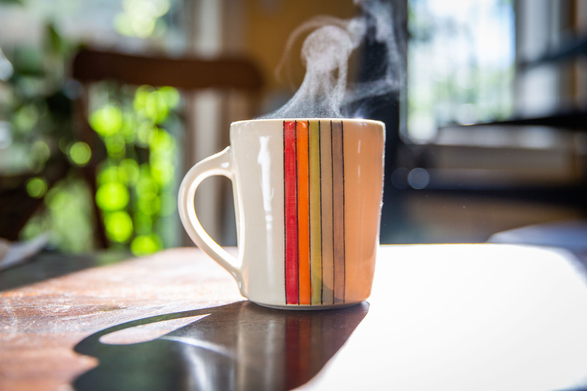 Retro Rainbow Stripe Mug by Abby Berkson Ceramics