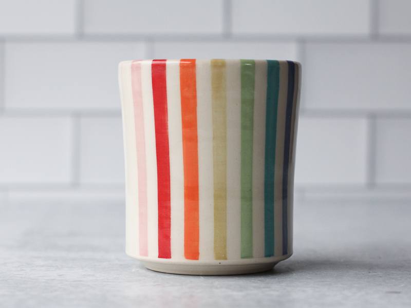 Rainbow Stripe Cup