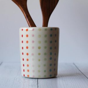 Utensil Holder, Medium - Candy Dots