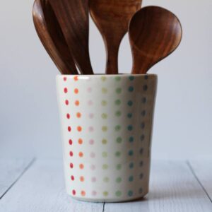 Utensil Holder, Large - Candy Dots