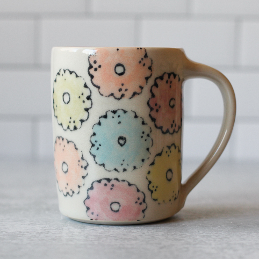Pastel floral mug - main