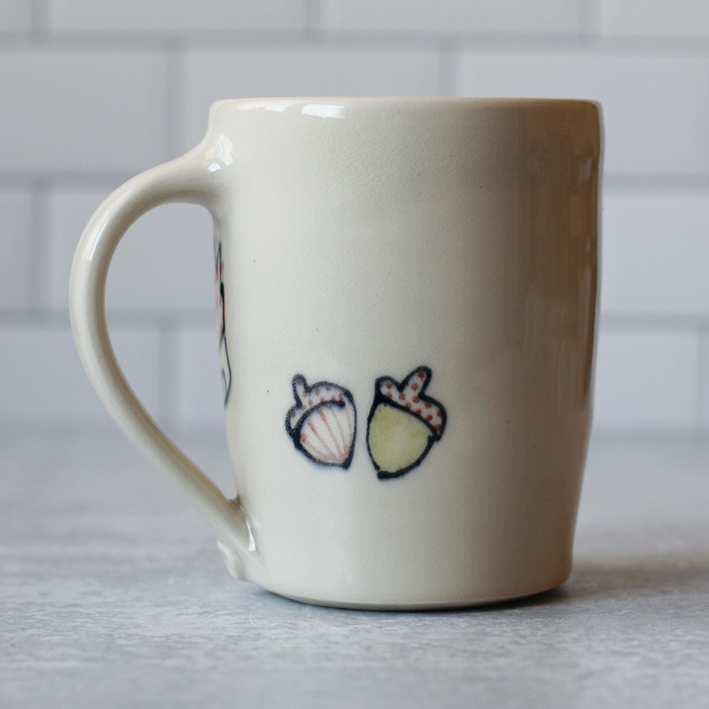 Hedgehogs mug - reverse side