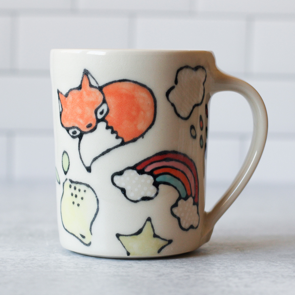 Fun Fox Pattern Mug