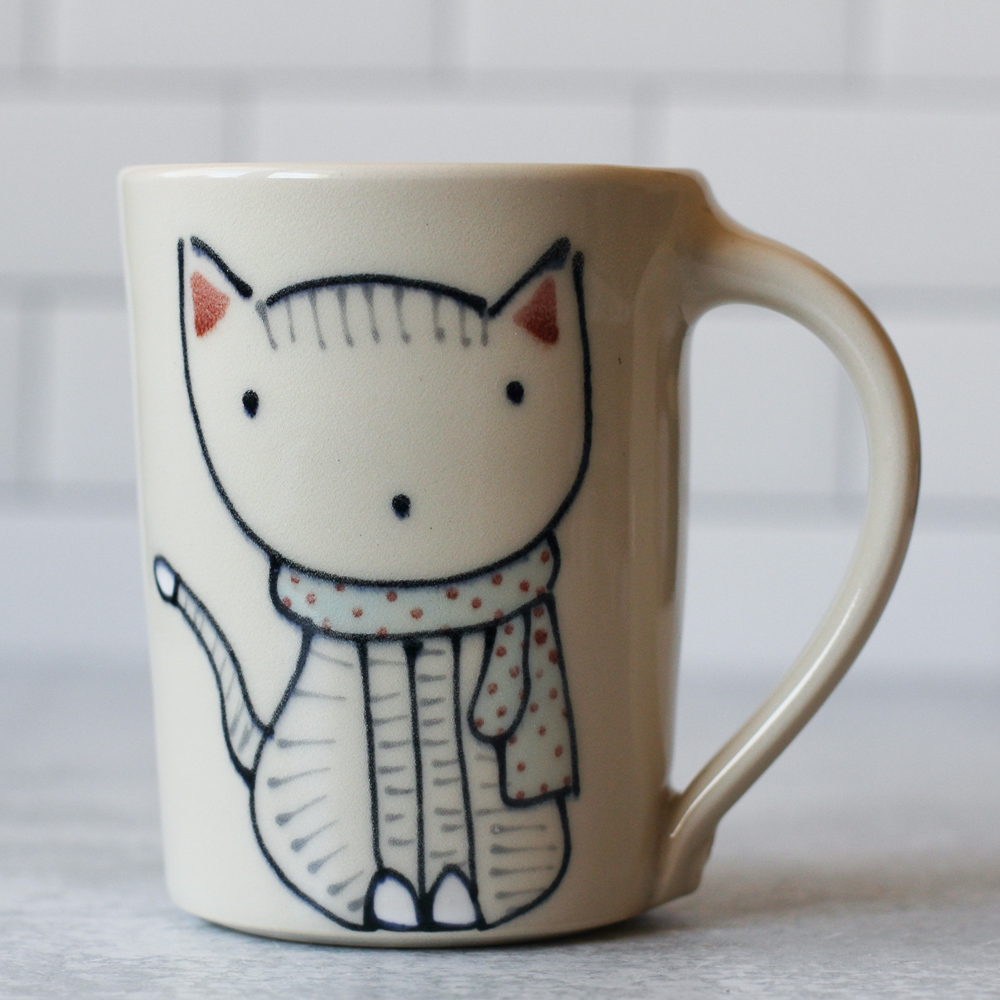 Cat in Scarf mug - main