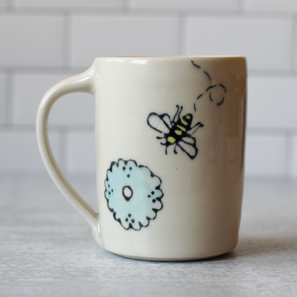 Pastel floral mug - main