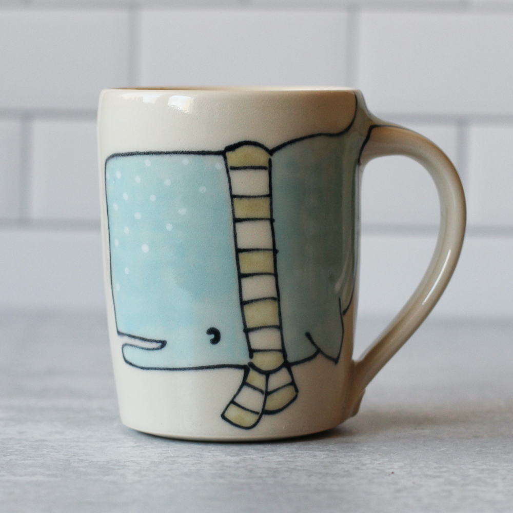 Whale in Scarf mug