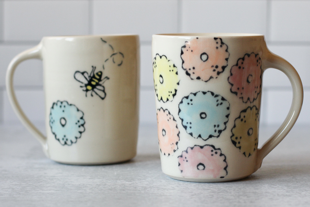 Pastel floral mug - main