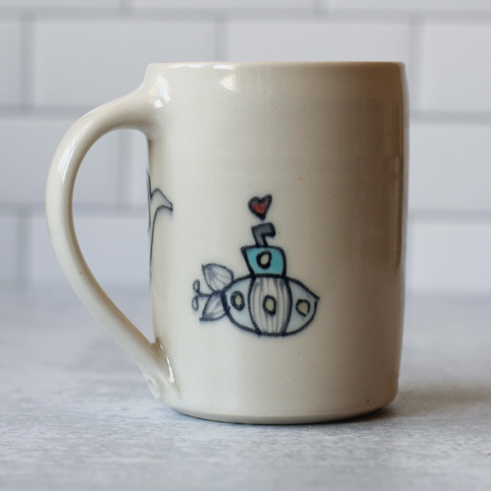 Narwhals in Love mug - reverse