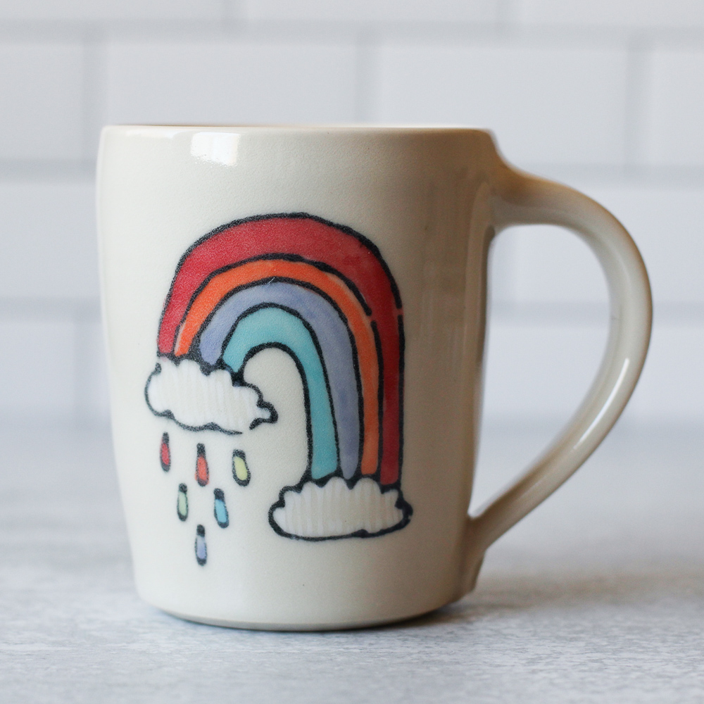 Rainbow Raincloud mug - main