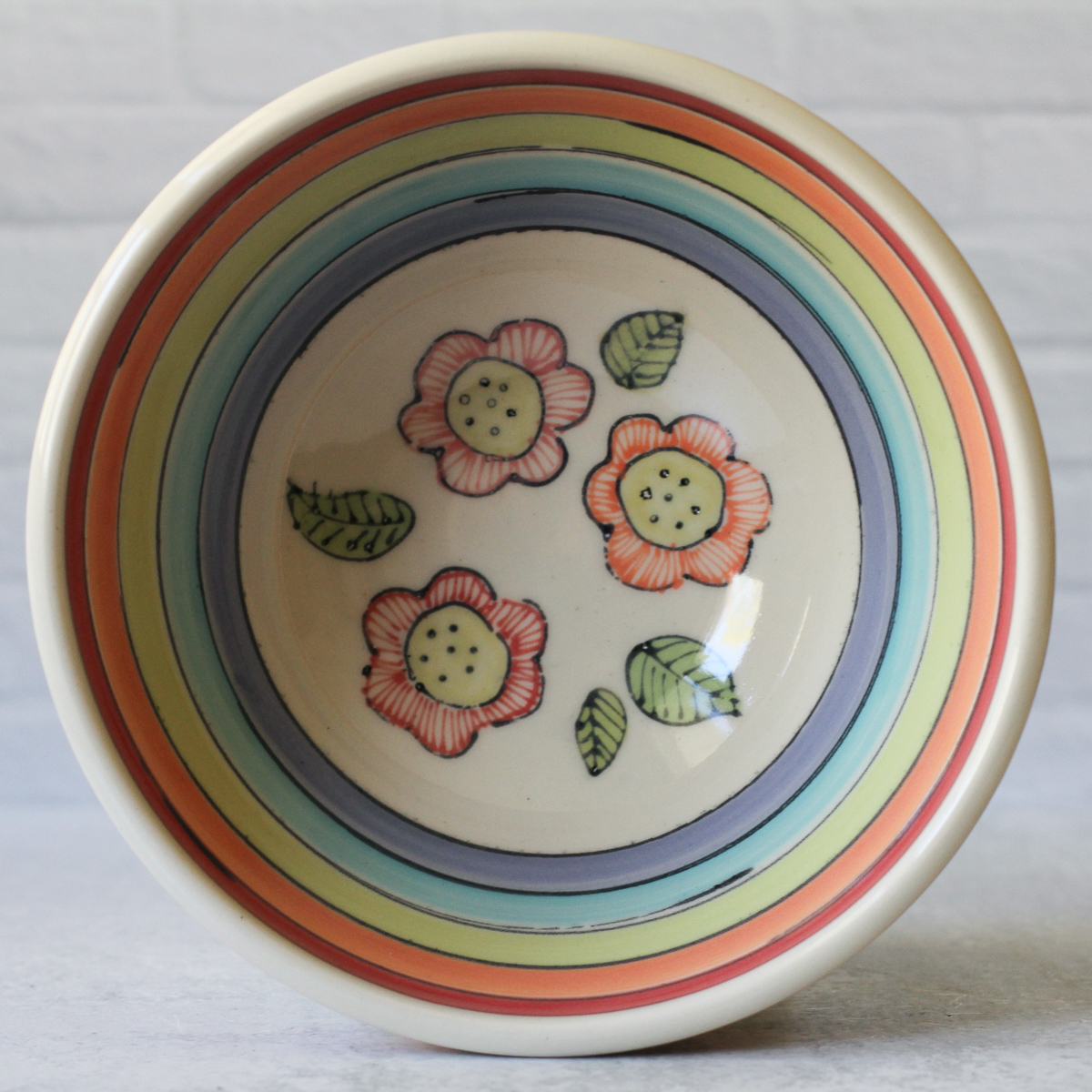 Button Flower serving bowl, 9-inch