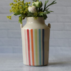 Rainbow Stripe Bottle Vase