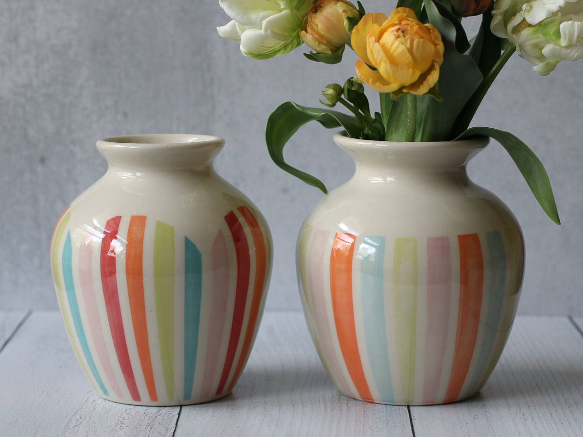 Neon Stripe large vase