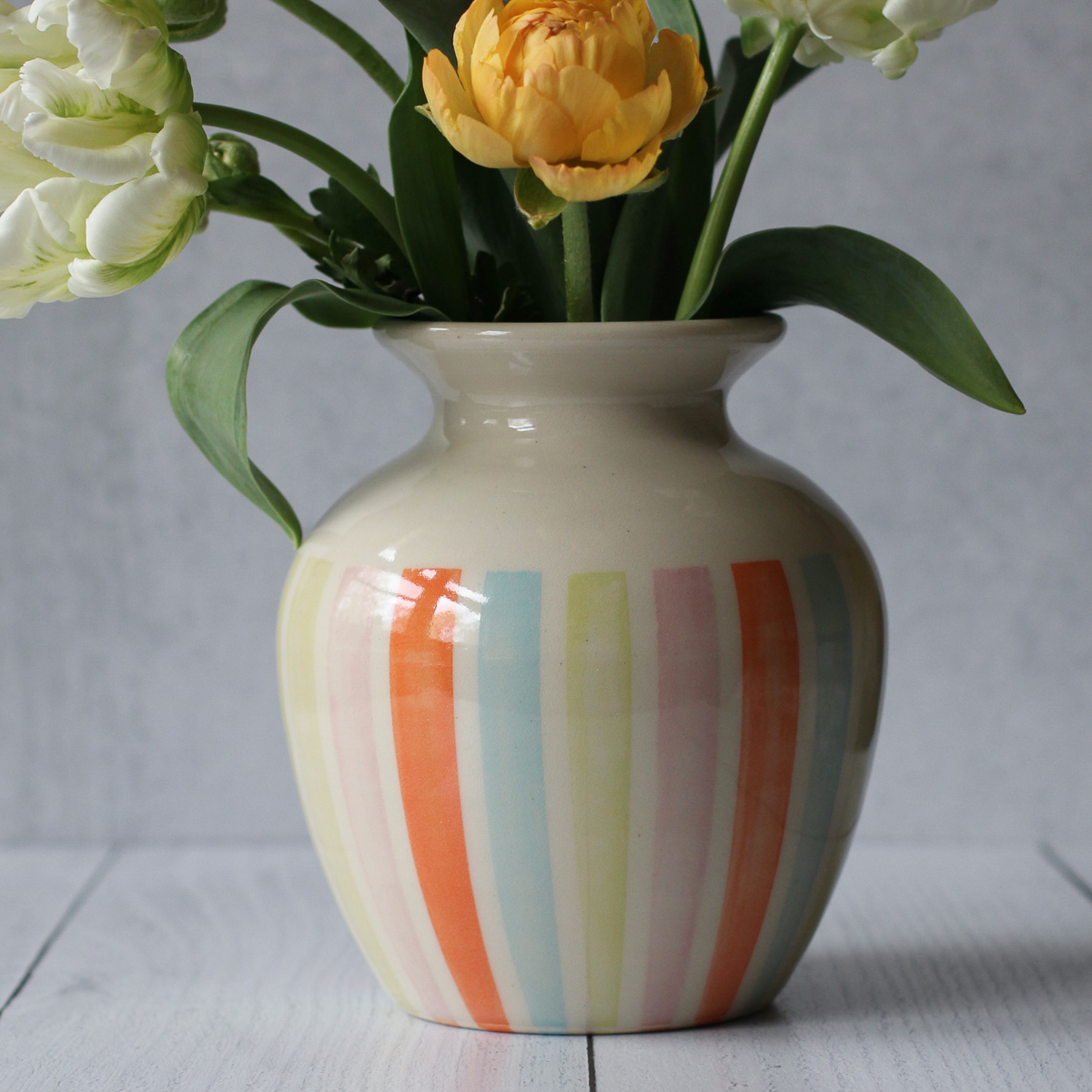 Neon Stripe large vase