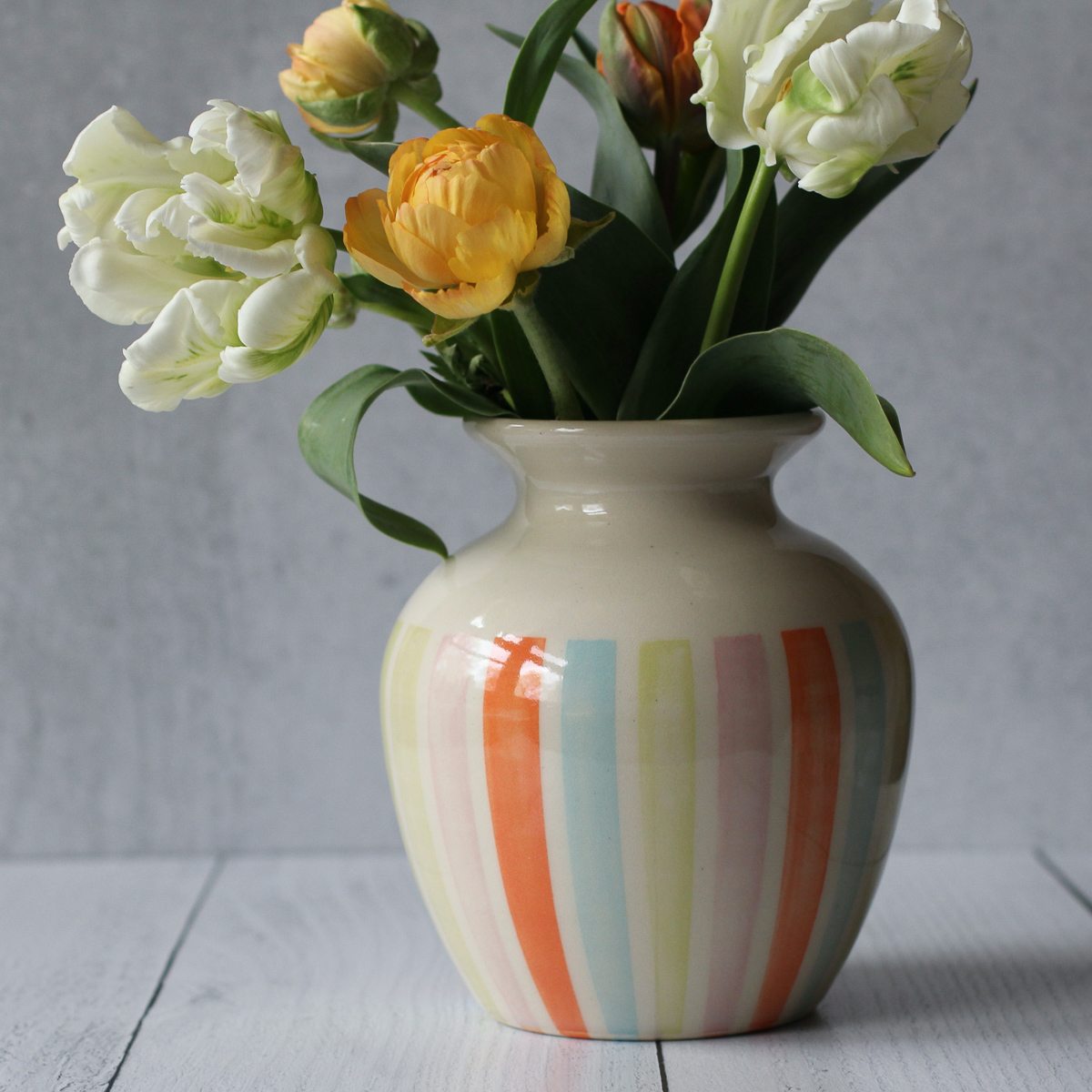 Neon Stripe large vase