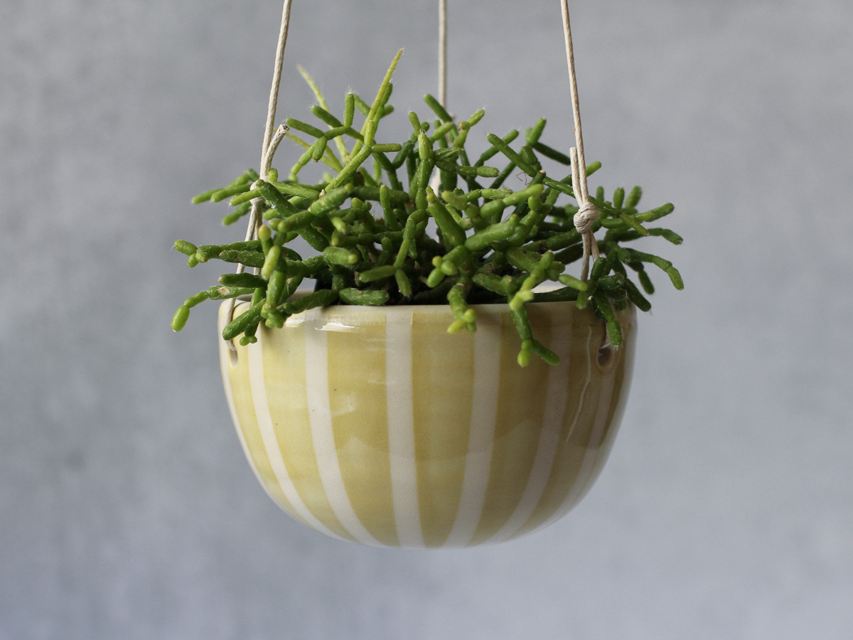 Goldenrod Stripe Small Planter