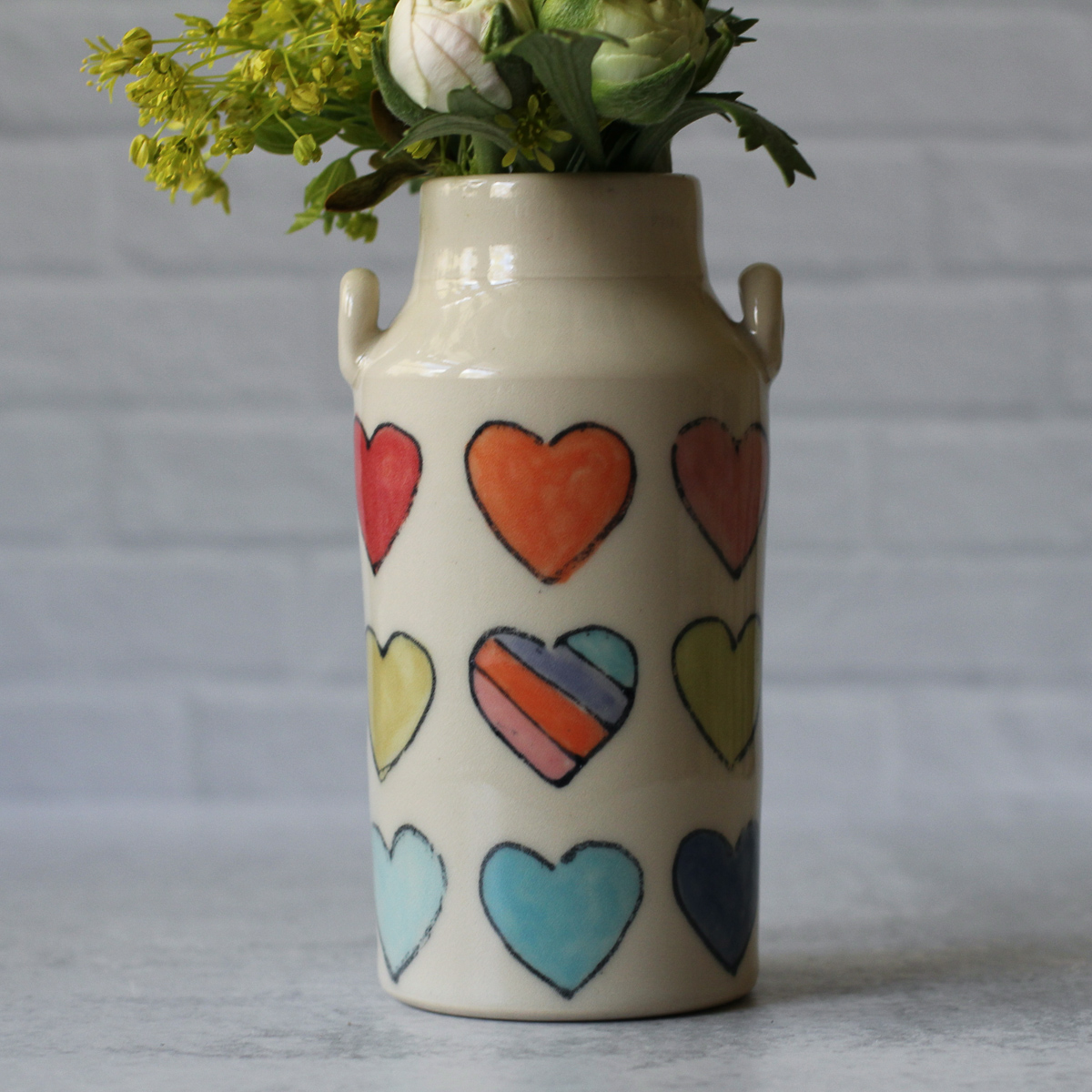 Hearts Bottle Vase