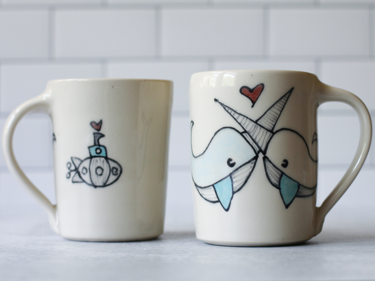 Narwhals in Love mug