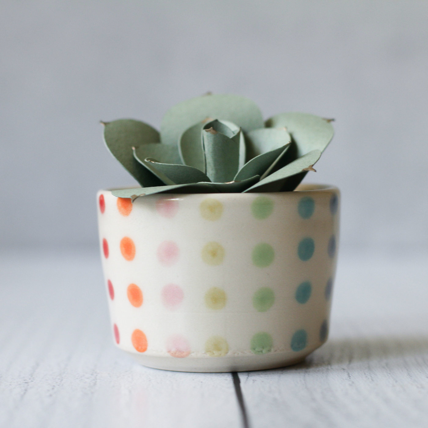 Tiny planter - candy dot