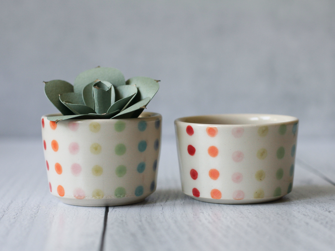 Tiny planter - candy dot