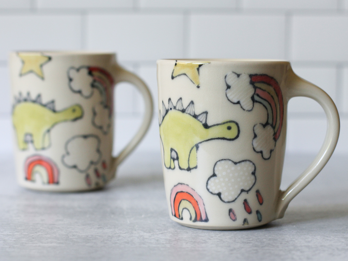 Fun Stegosaurus Pattern Mug