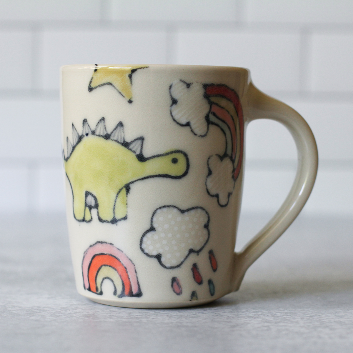 Fun Stegosaurus Pattern Mug