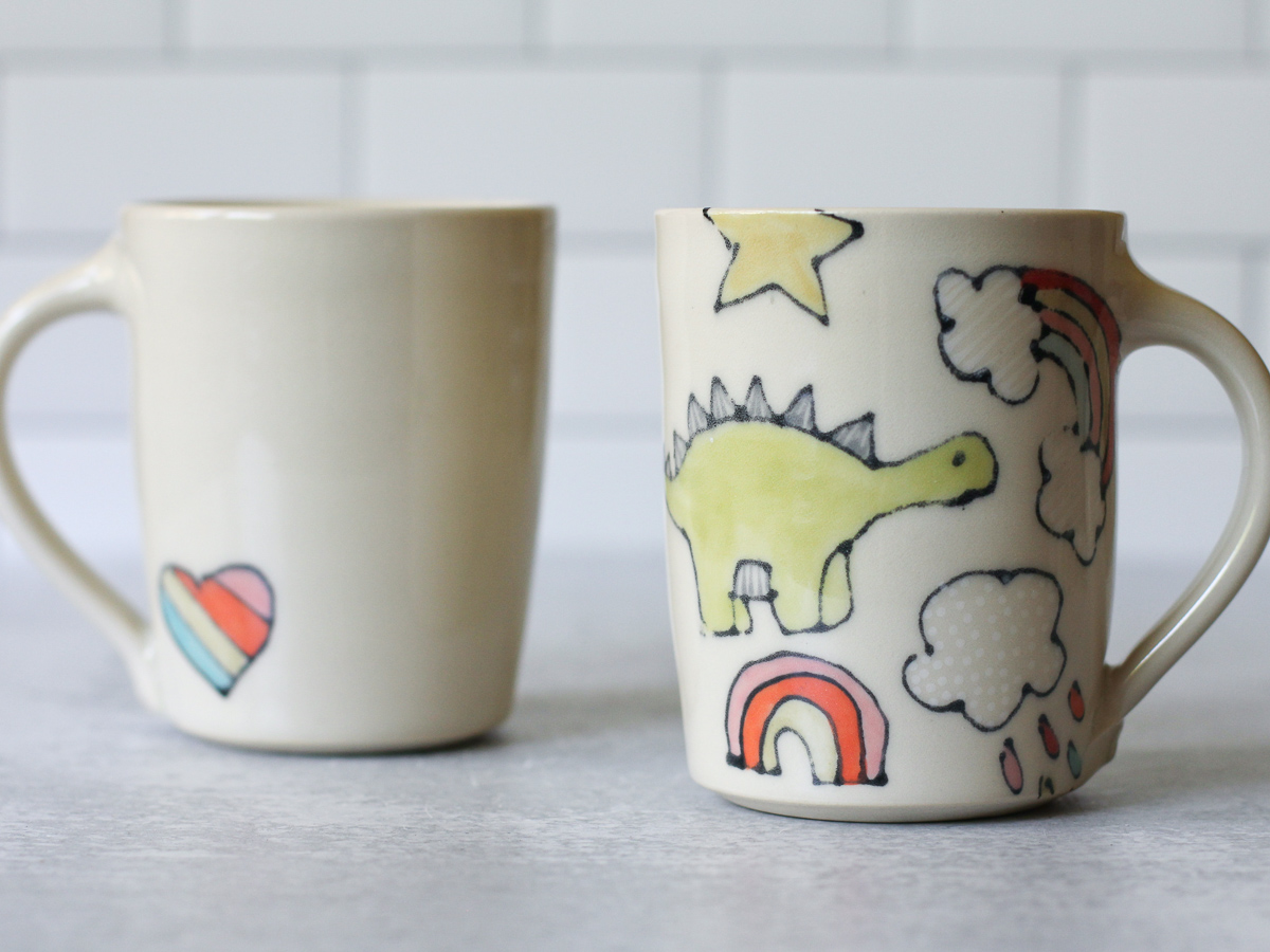 Fun Stegosaurus Pattern Mug