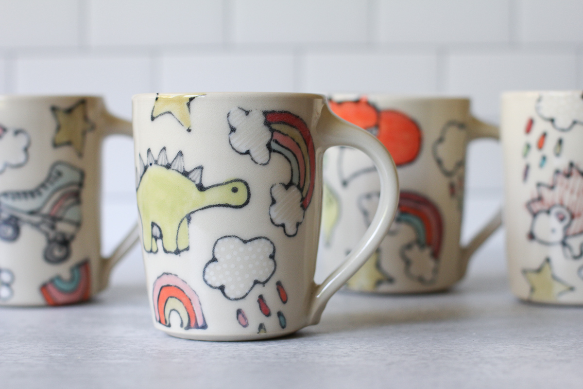 Fun Stegosaurus Pattern Mug