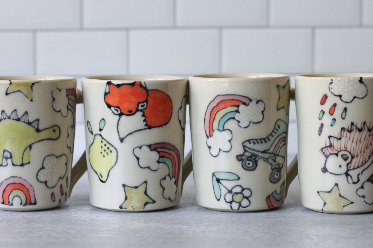 Fun Fox Pattern Mug