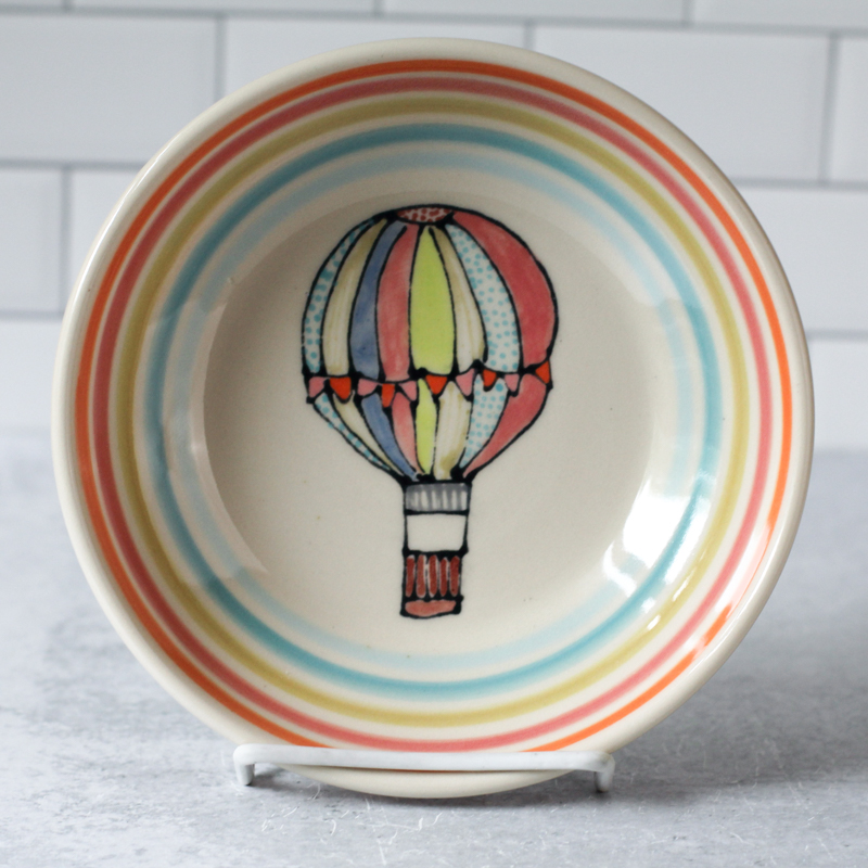 Hot Air Balloon - Pasta Bowl - Inner Rainbow
