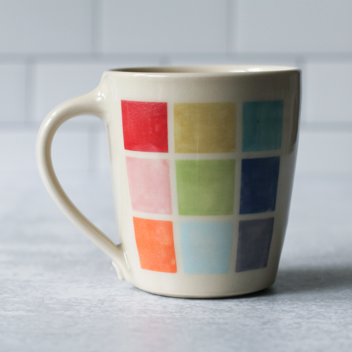 color block mug