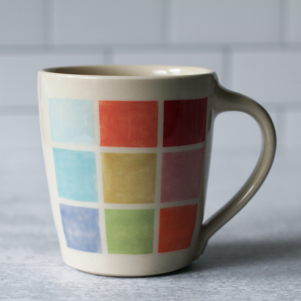 color block mug