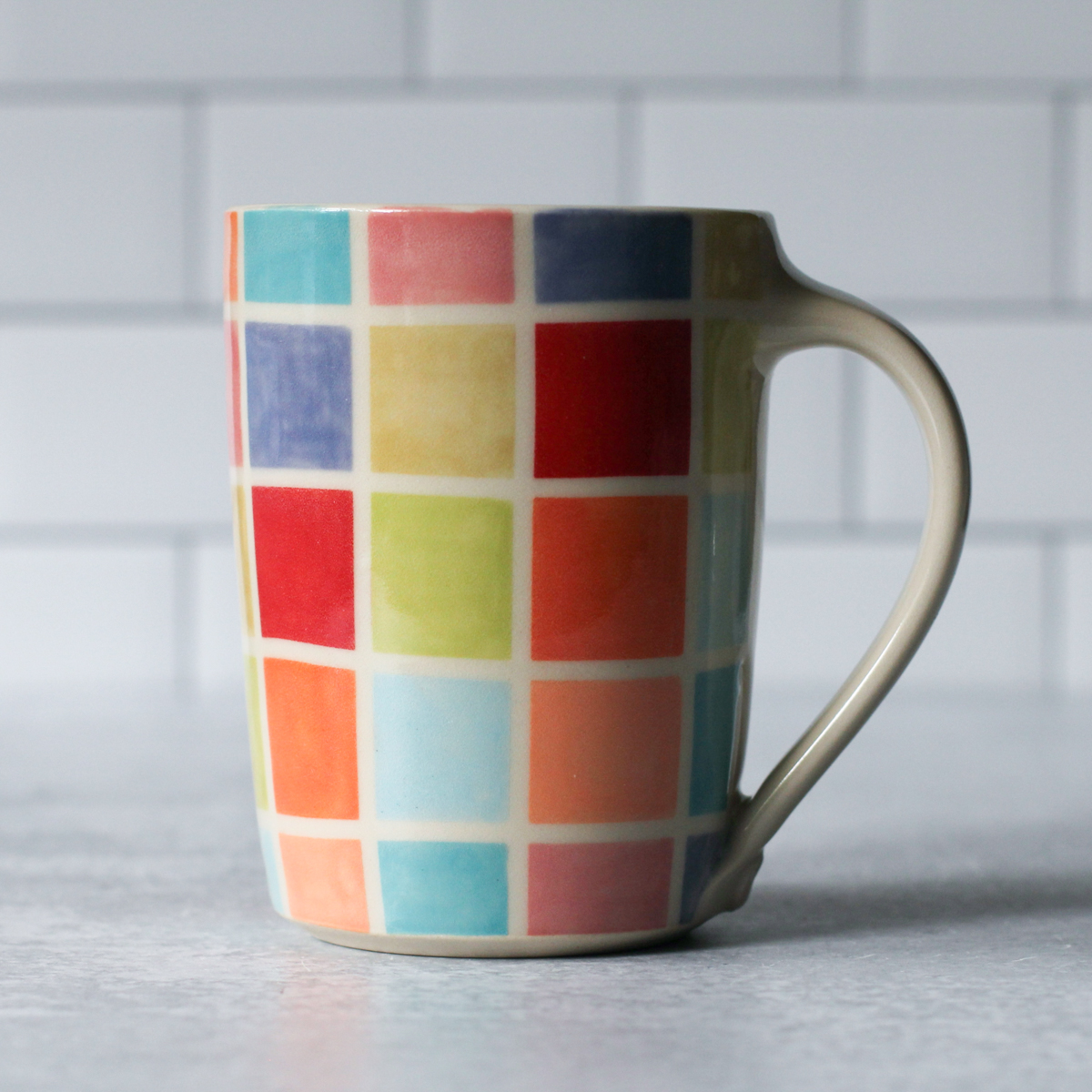 color block mug