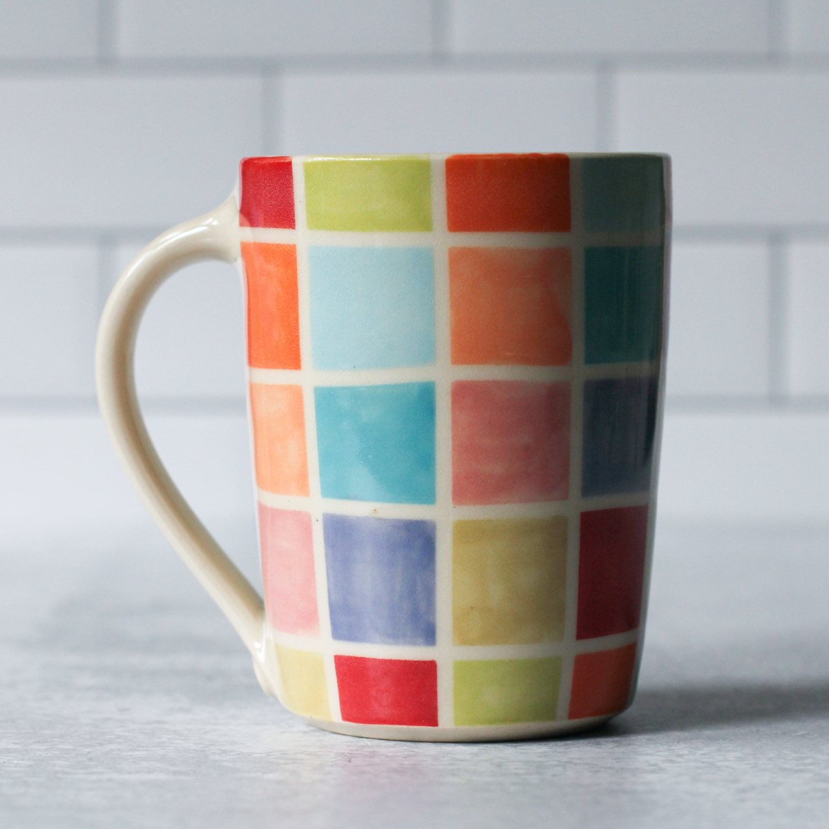 color block mug