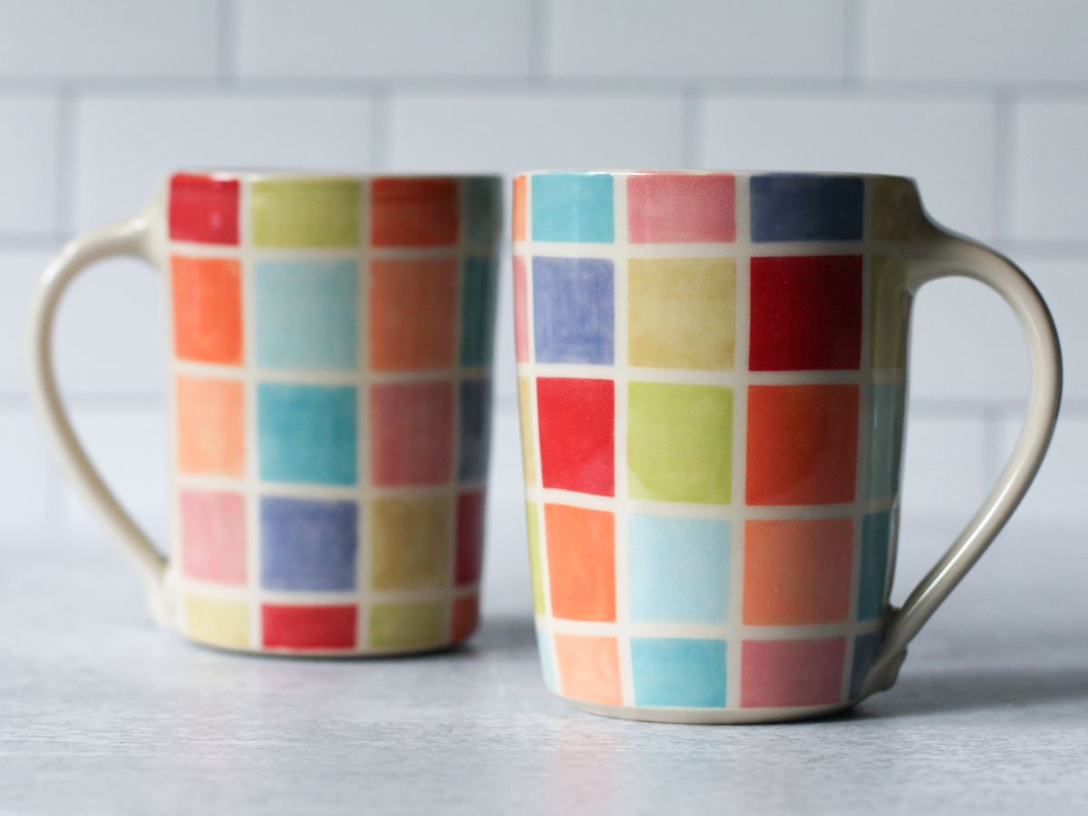 color block mug