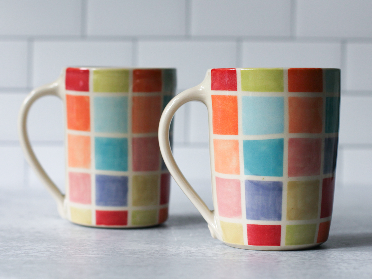 color block mug