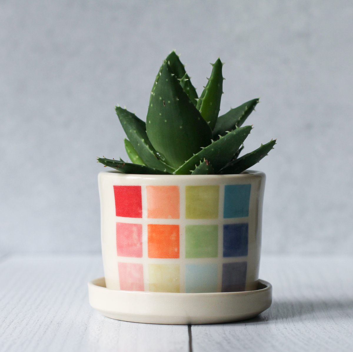 color block planter