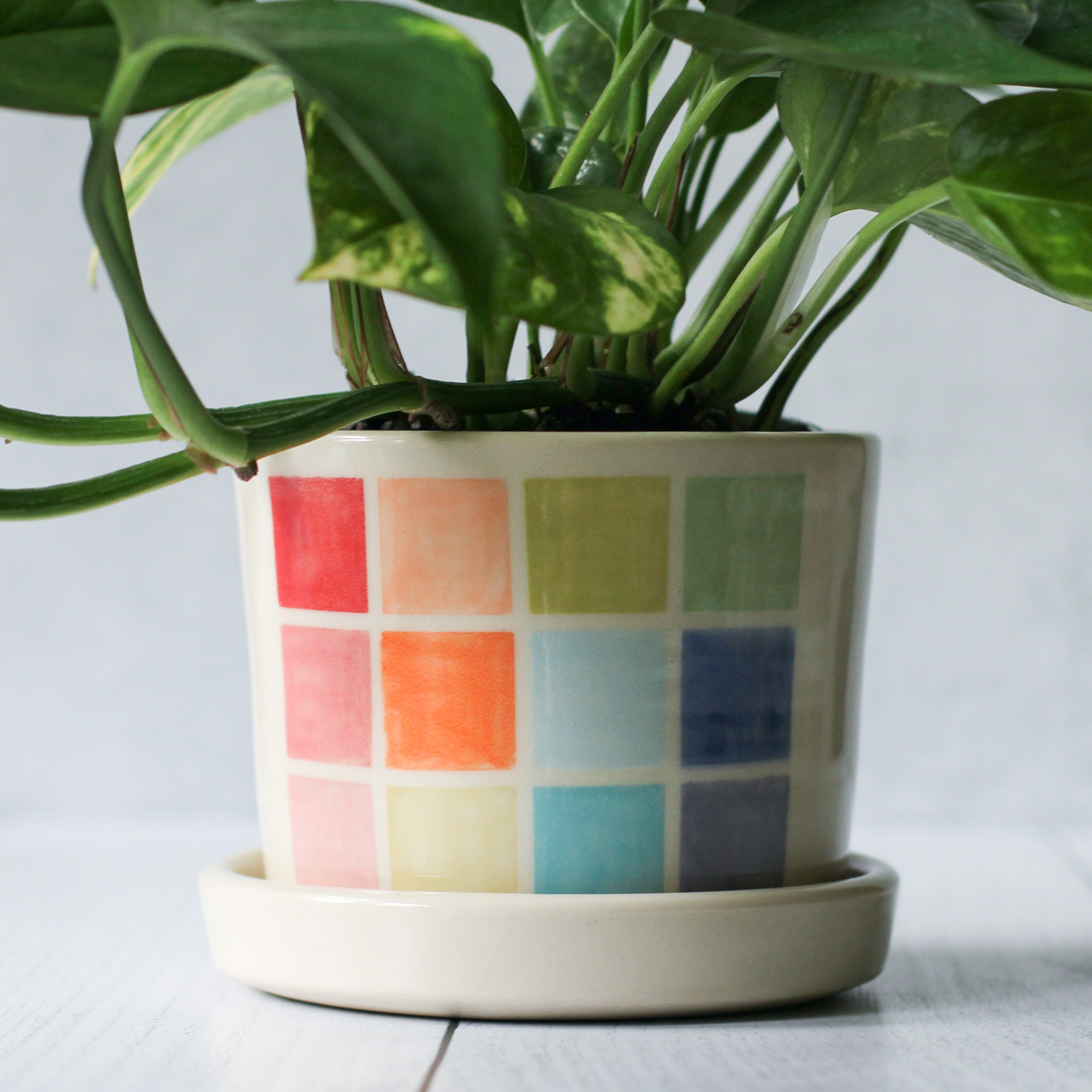 color block planter