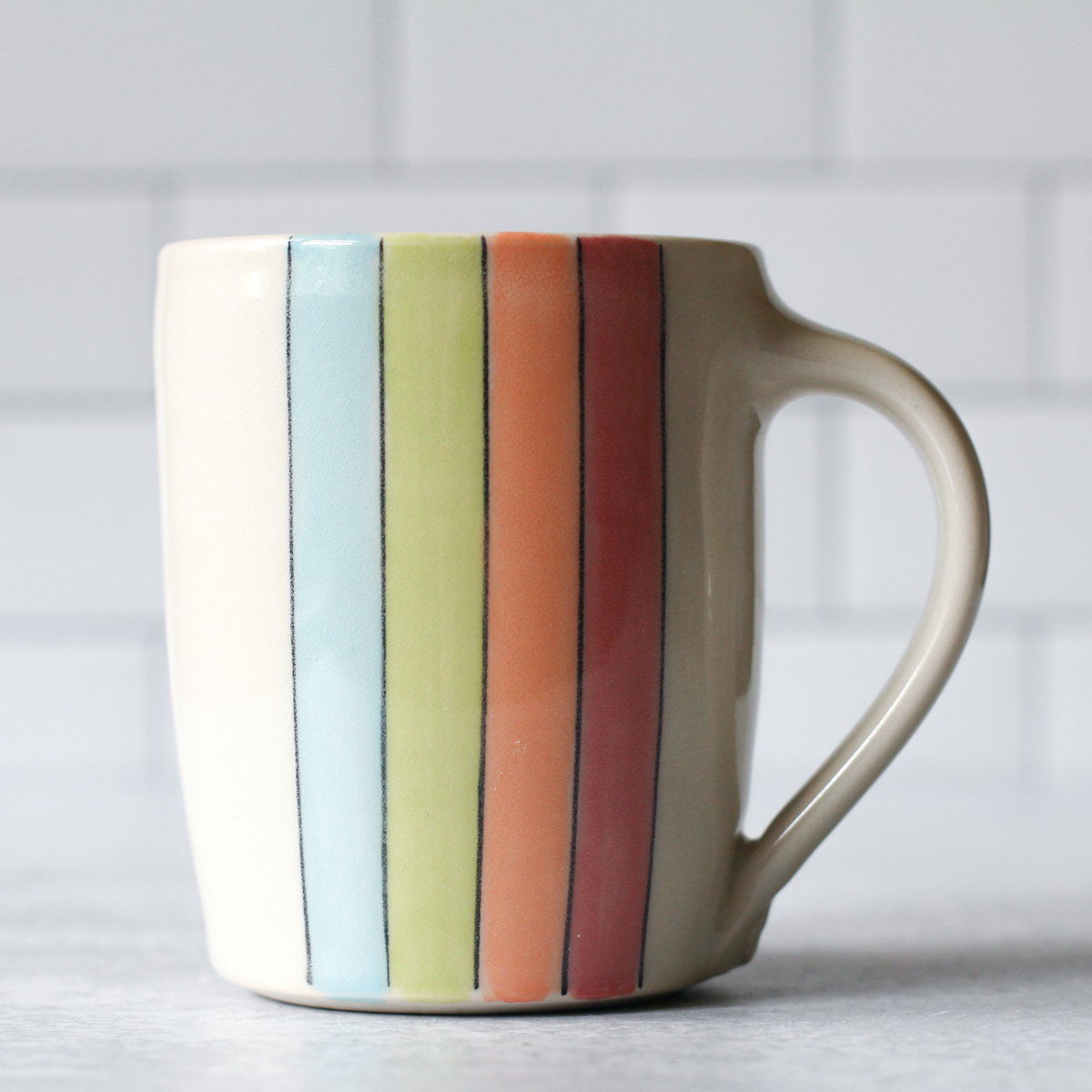 candy stripe mug