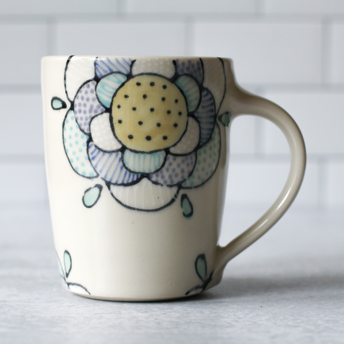 floral mug