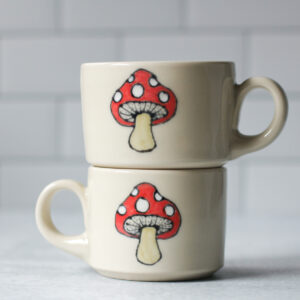 mushroom espresso cups