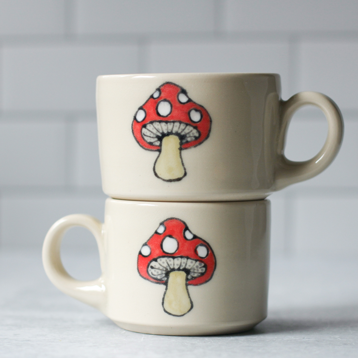 mushroom espresso cups