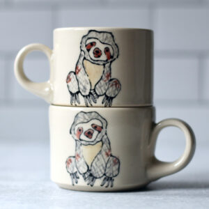 sloth espresso cups