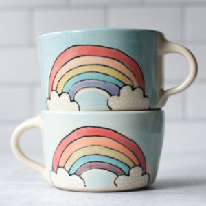 rainbow soup mugs