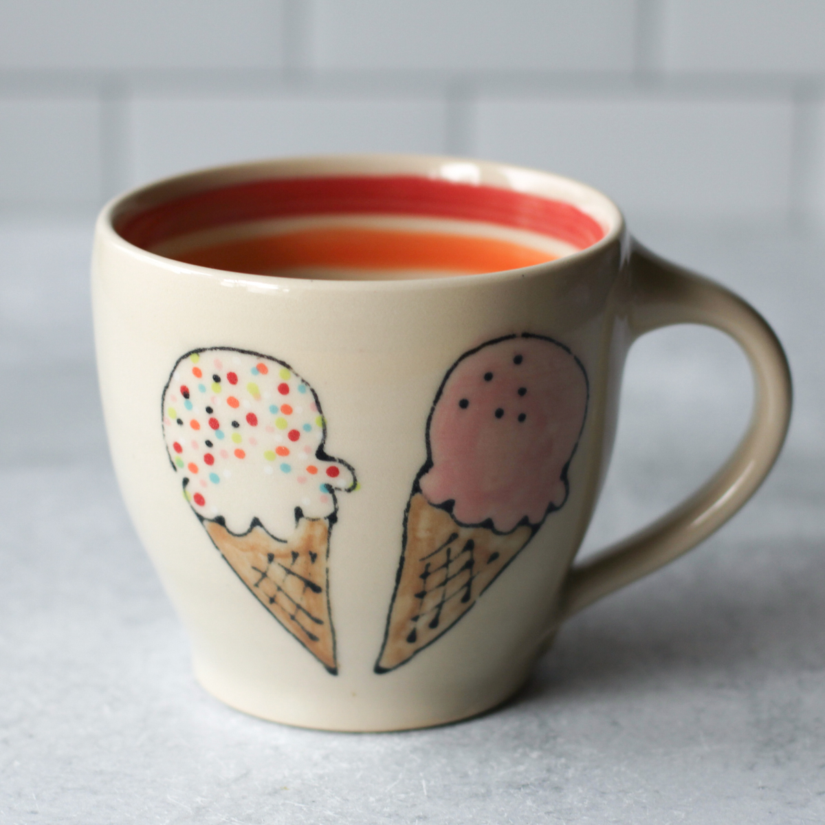 ice cream inner rainbow mug
