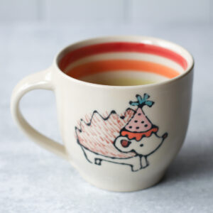 hedgehog inner rainbow mug