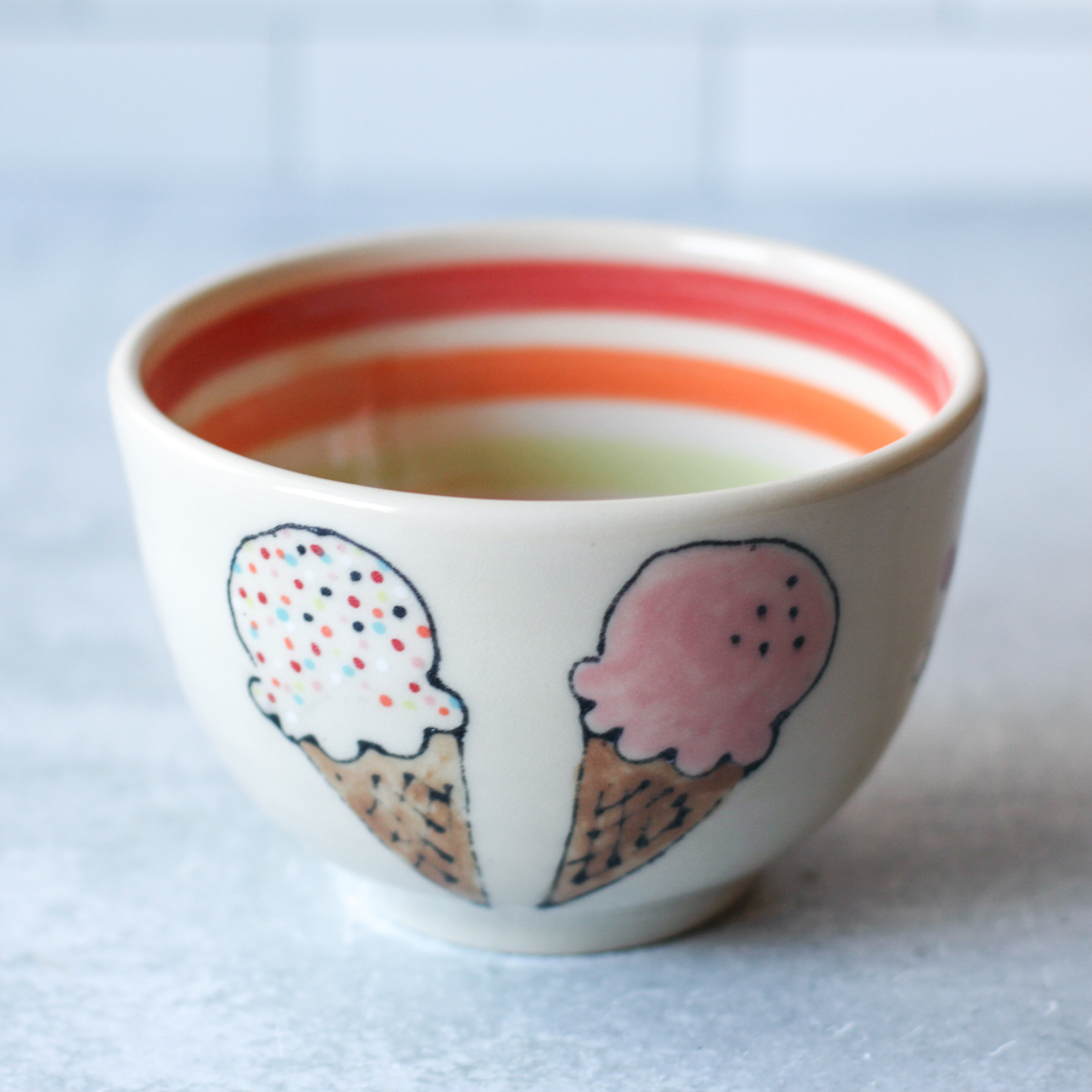 ice cream inner rainbow bowl