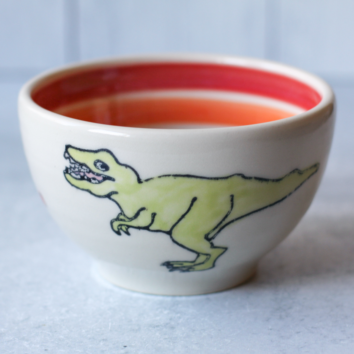 t- rex inner rainbow bowl