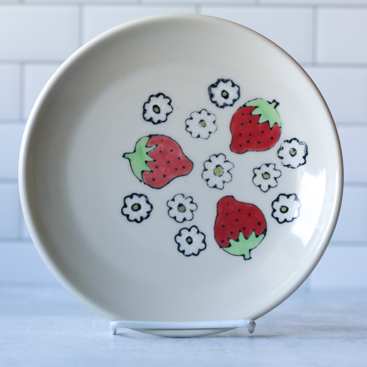 strawberry lunch plate