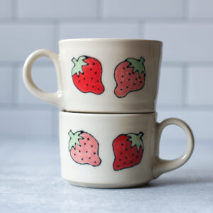 strawberry espresso cups