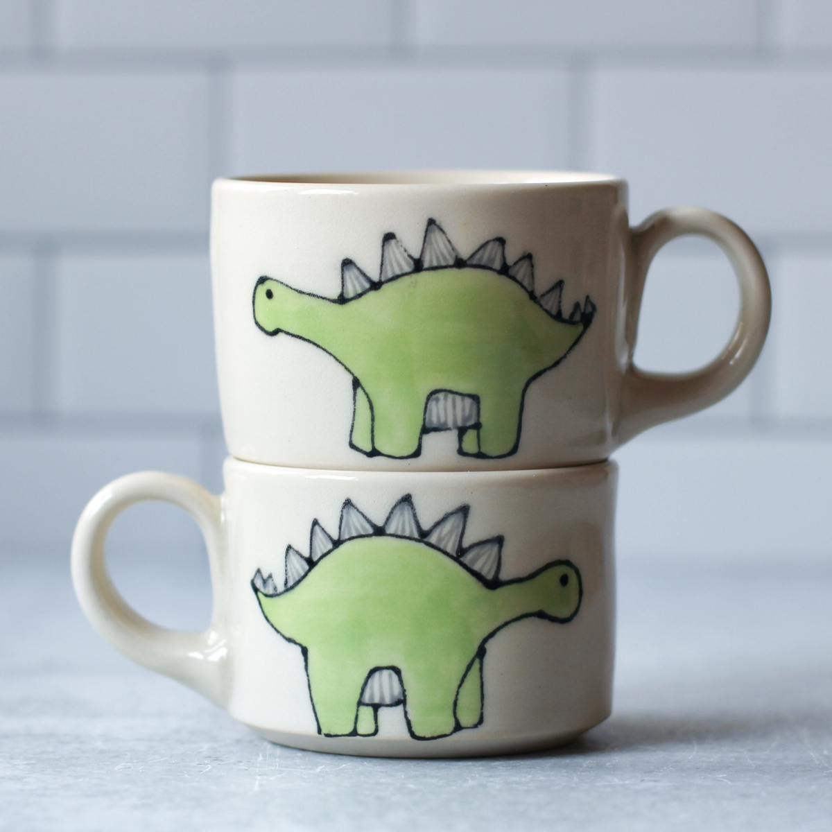 stegosaurus espresso cups